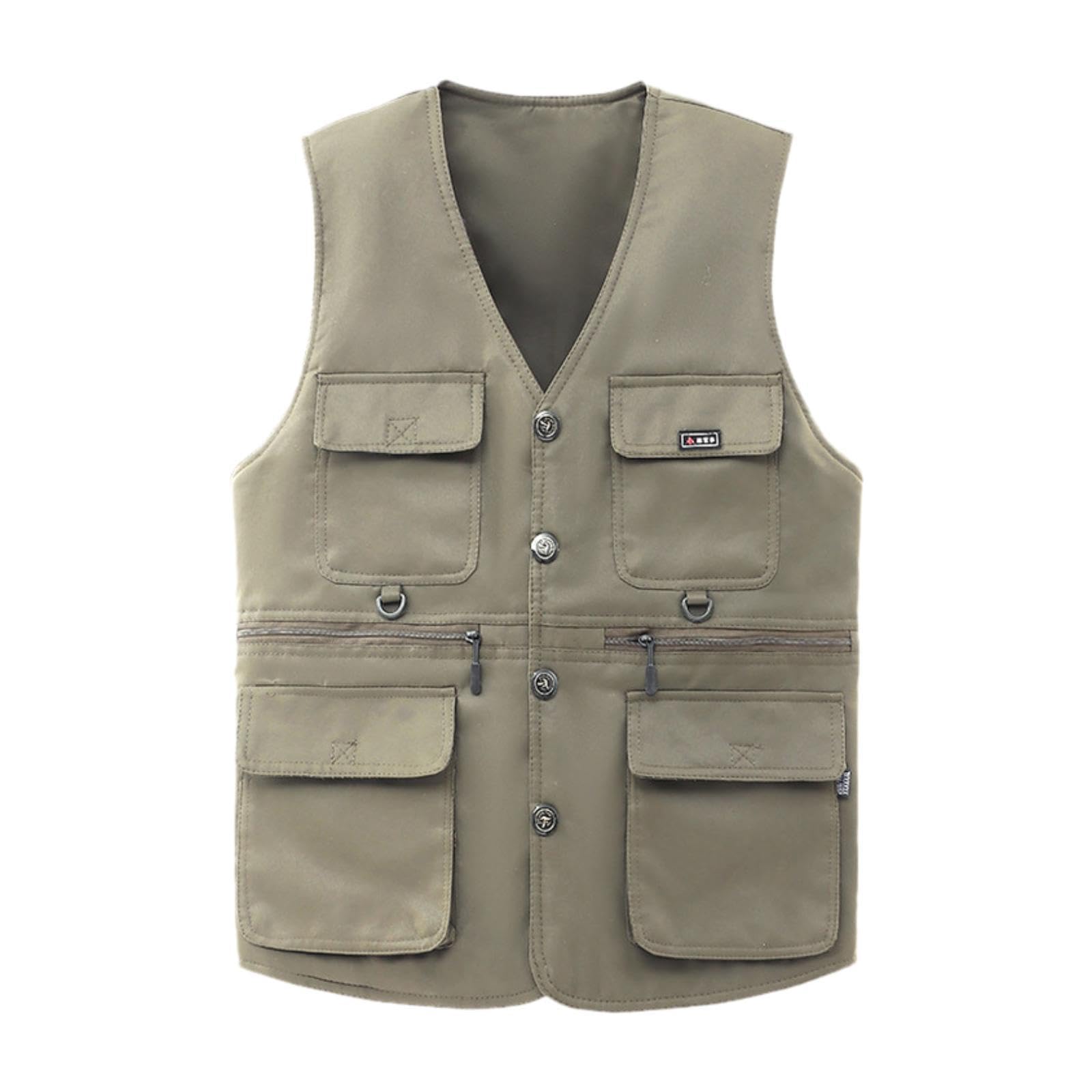 atorse ATORSE™ Mens Vest Stylish with Multi Pockets Photography Vest for Hiking Work Casual Clothes Length 64cm-picture-35