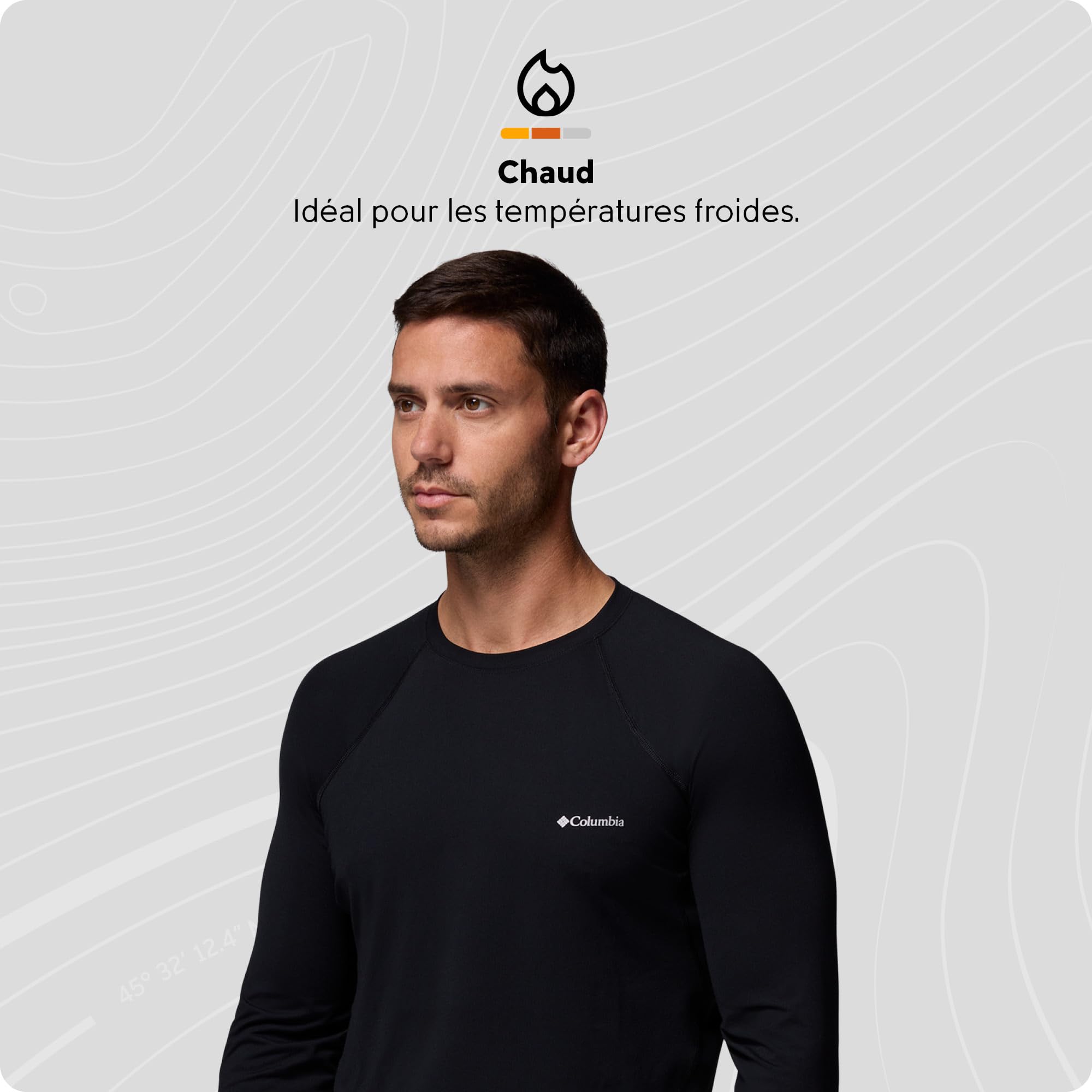 Columbia Haut sous-Couche à Manches Longues Homme, Midweight Stretch