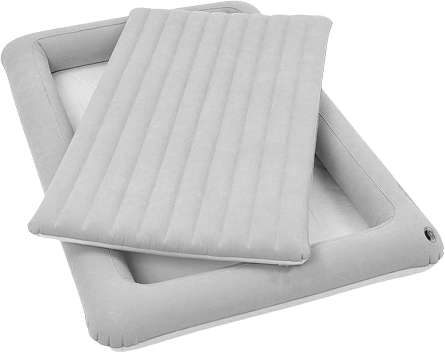Inflatable Kids Bed - Portable Folding Air Mattress with Detachable Inner Pad Travel Sleeping Pad Blow Up Bed for Children | Comfortable Kids Air Mattress for Plane Car Home Use