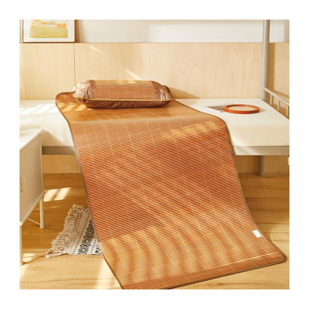 Esterilla de bambú natural y transpirable de 80x190cm con estructura plegable de verano 1
