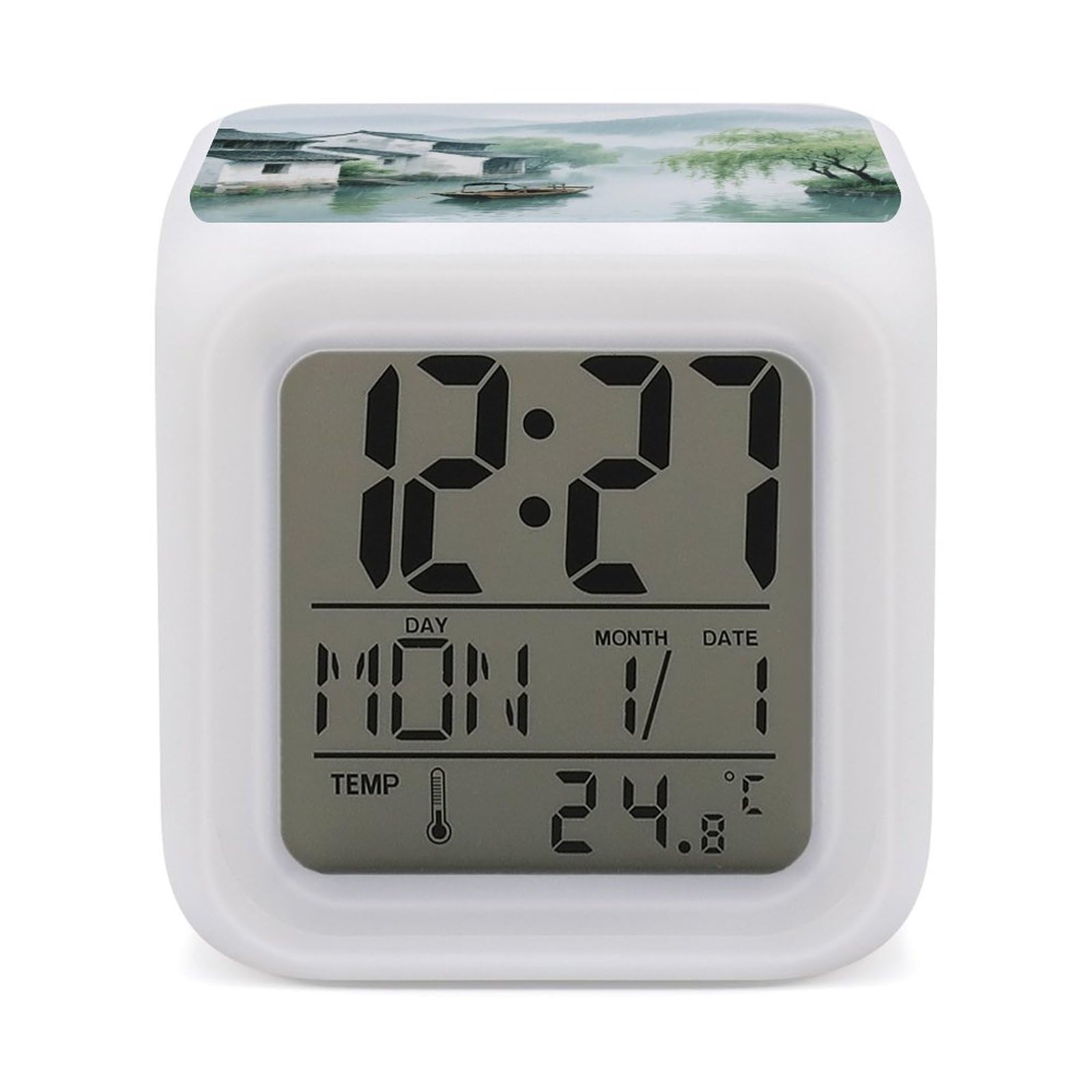 Reloj despertador digital LED con alarma de repetición para evitar retrasos por las mañanas