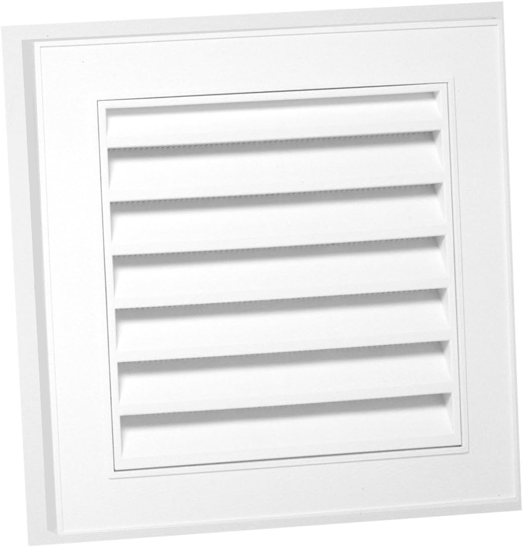 Duraflo 626043-00 12-Inch Square Gable Vent, White