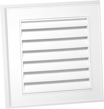 Duraflo 626043-00 12-Inch Square Gable Vent, White