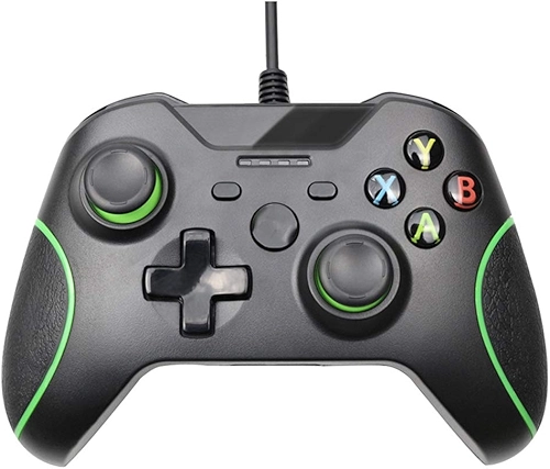Controle com Fio para Xbox One com Vibração Dupla, de 3,5 mm para PC Windows 7/8/10 Xbox One, HNQH