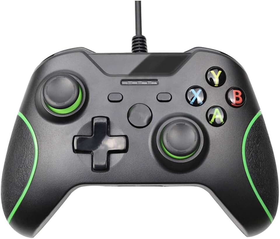 Controle com Fio para Xbox One com Vibração Dupla, de 3,5 mm para PC Windows 7/8/10 Xbox One, HNQH
