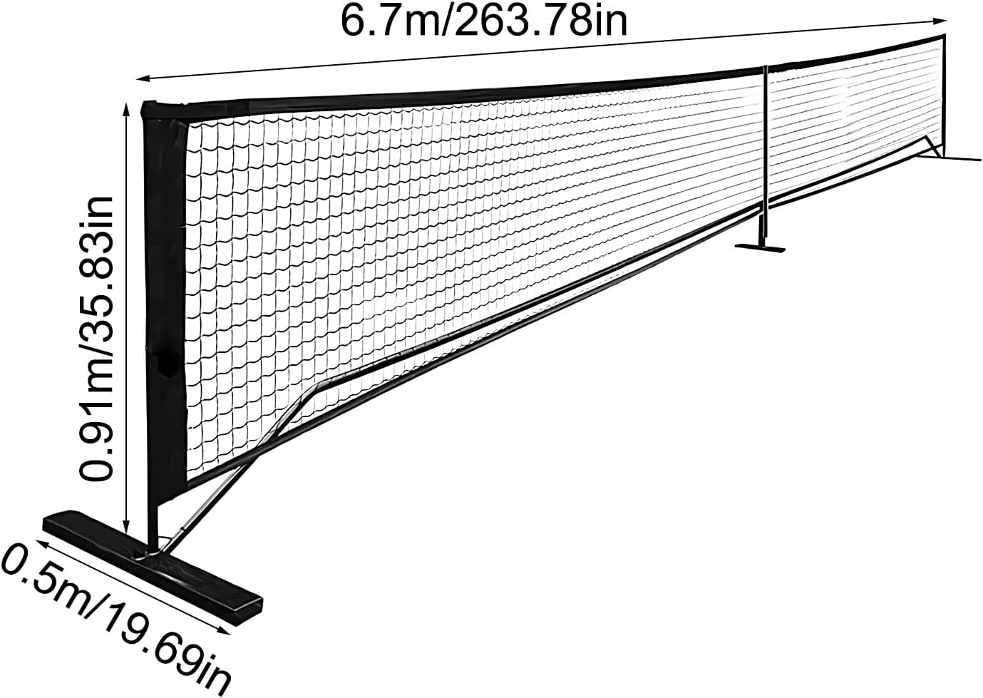 Tennis Net Driveway | Portable Tennis Practice Net, Outdoor, Portable Mesh - Detachable Soccer, 9.5kg Beach Soccer with Carry Bag 22ft, 9.5kg Mesh