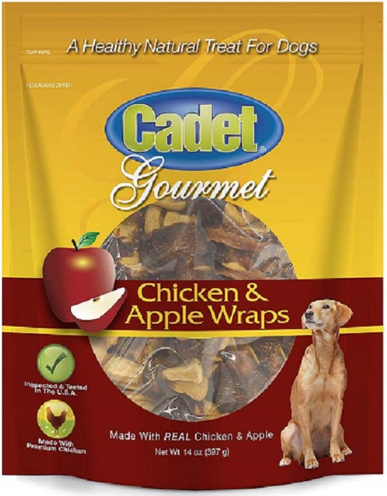 Dog Treats, Apple & Chicken Wrap, 14-oz.