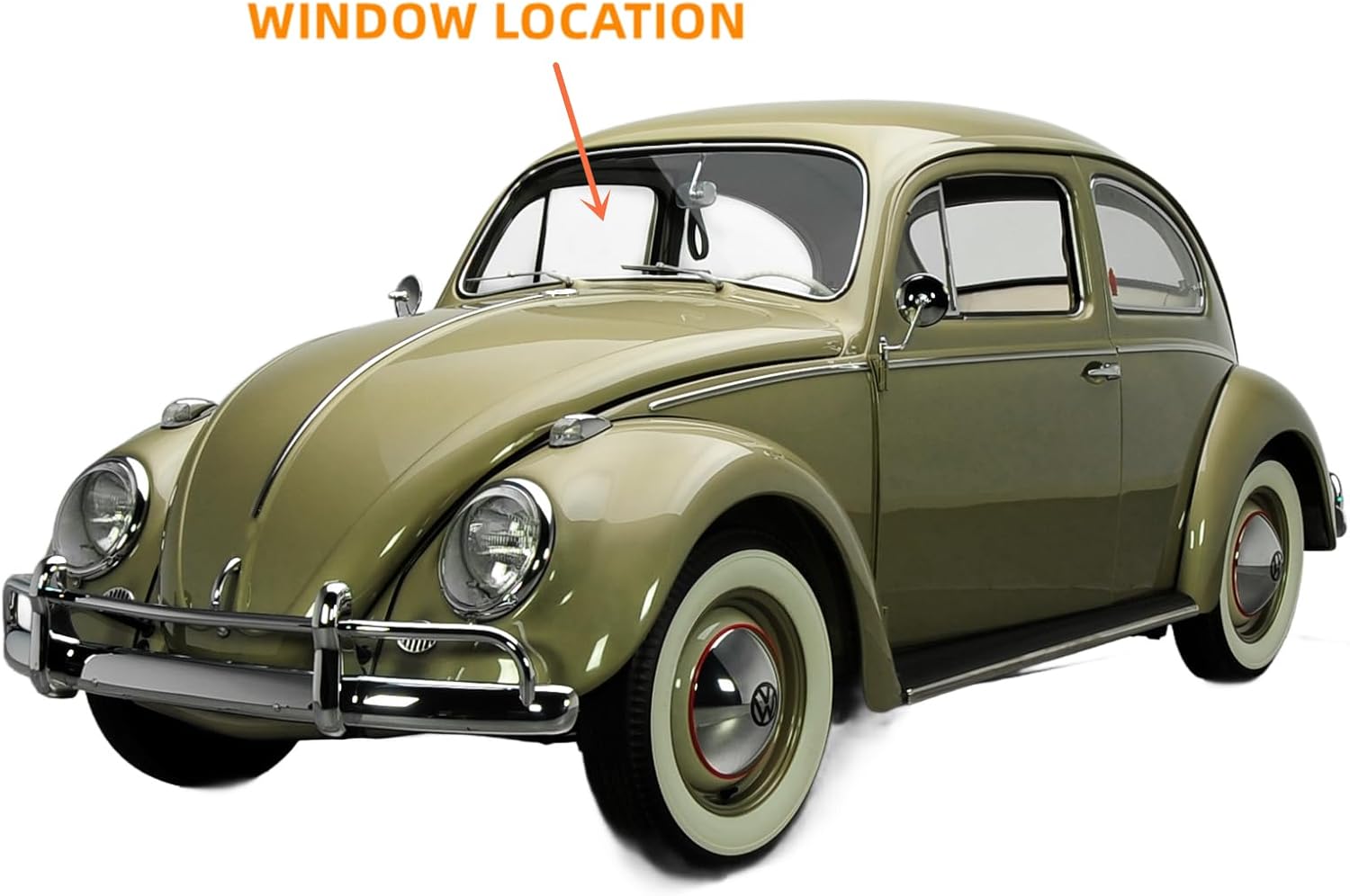 Front Windshield Window Laminated Glass Replacement For Volkswagen Super Beetle 2 Door Sedan 1973-1977 ( Not Include Gasket )