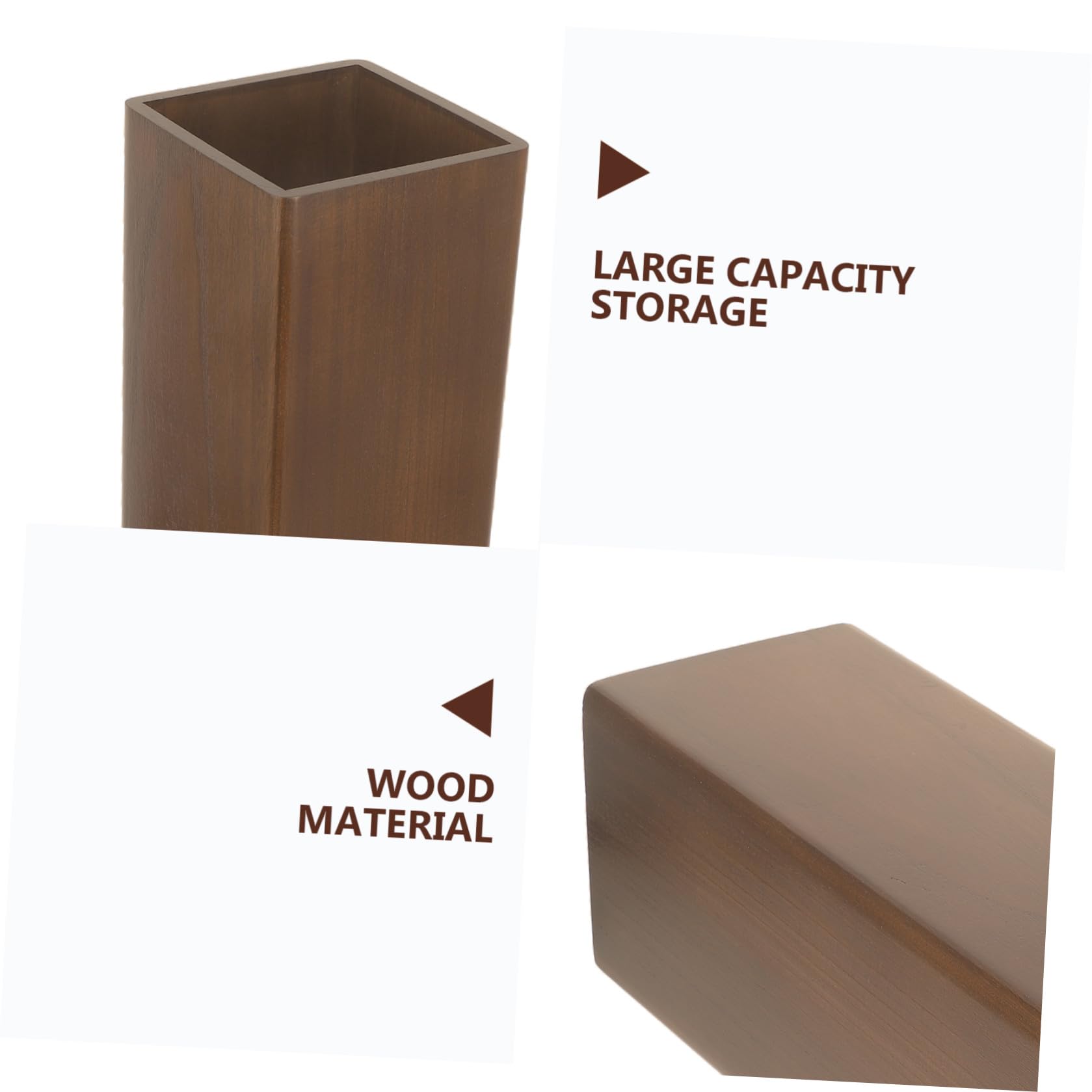 Didiseaon Outdoor Umbrella Holder in Legno Massello, Portaombrelli per Ingresso e Hotel, Contenitore per Ombrelli con Grande Capacità, 51,00 x 16,30 x 16,30 cm