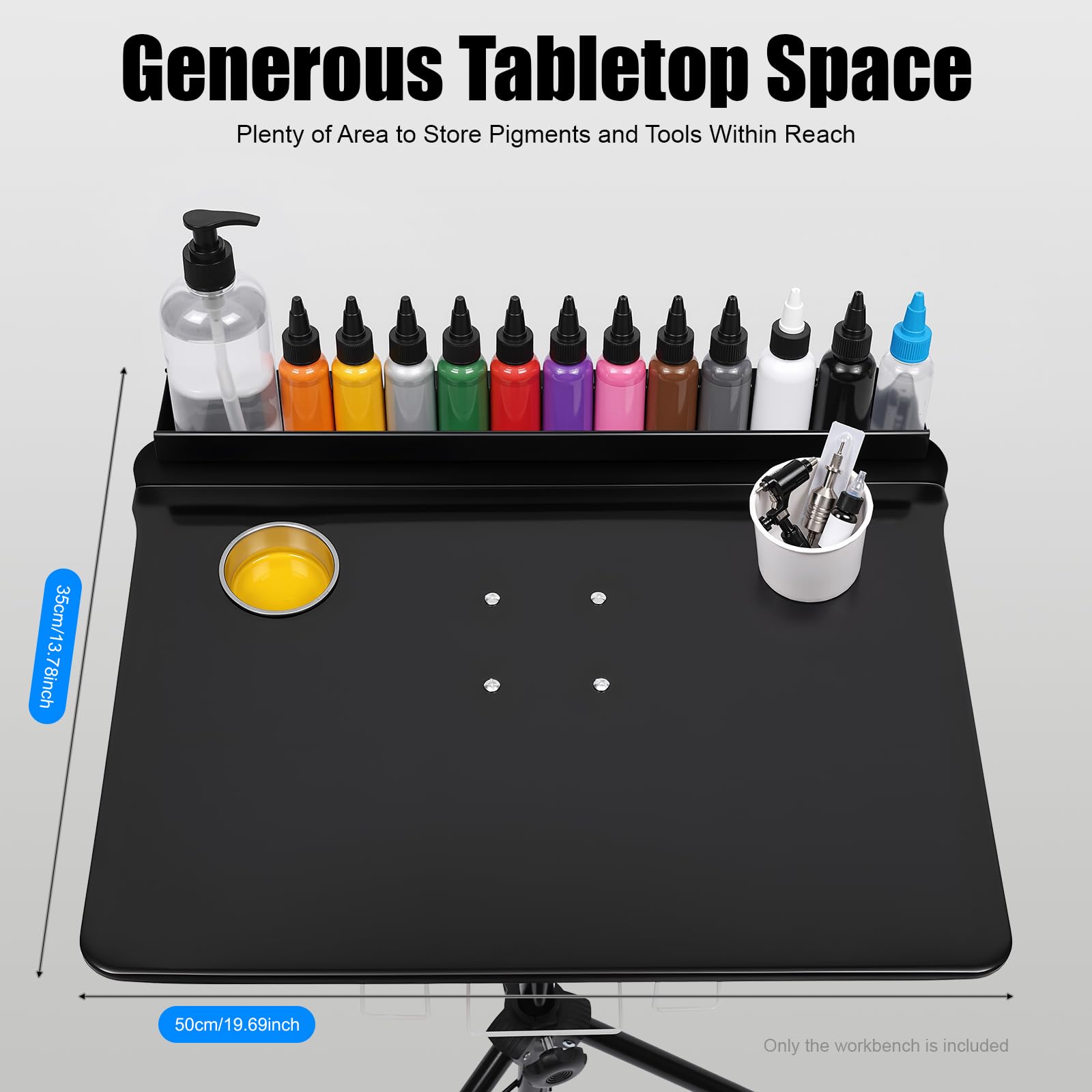 Table de tatouage portable, Poste de travail professionnel réglable