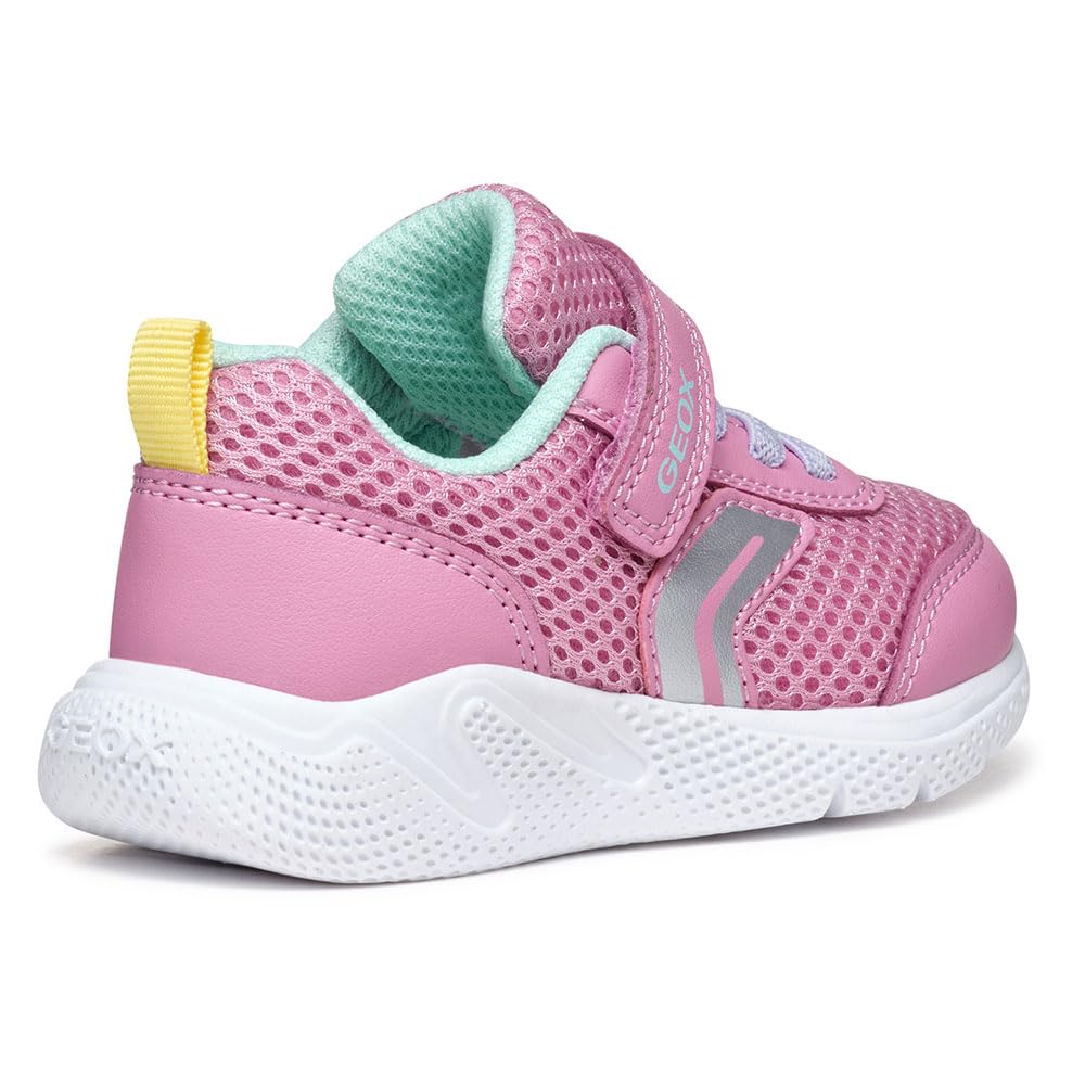 Geox Niemowlęta B SPRINTYE Girl D Sneakers, różowe/Watersea, 23 EU, różowy, 23 EU