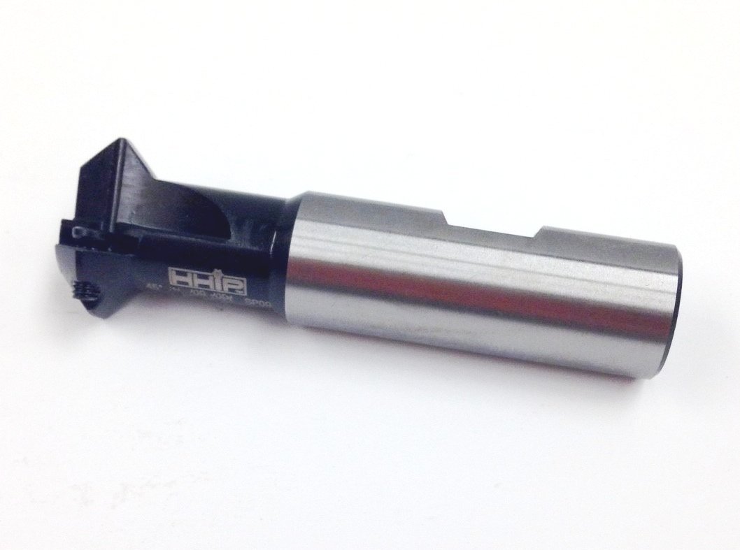 HHIP 2076-0006 45 stopni 2-wstawiany frez fazujący z możliwością fazowania, średnica cięcia 1-1/4", trzonek 3/4", 3,35" OAL