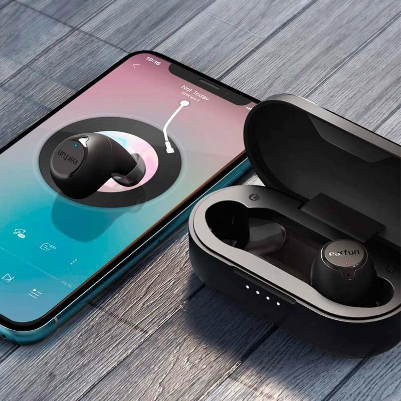 Image of EarFun Free 1S Wireless Earbuds, Bluetooth Earbuds with Deep Bass, 4 Mics for Clear Call, Customizable EQ App, IPX7 Waterproof in-Ear Headphones, 30H Playtime, Wireless Charging