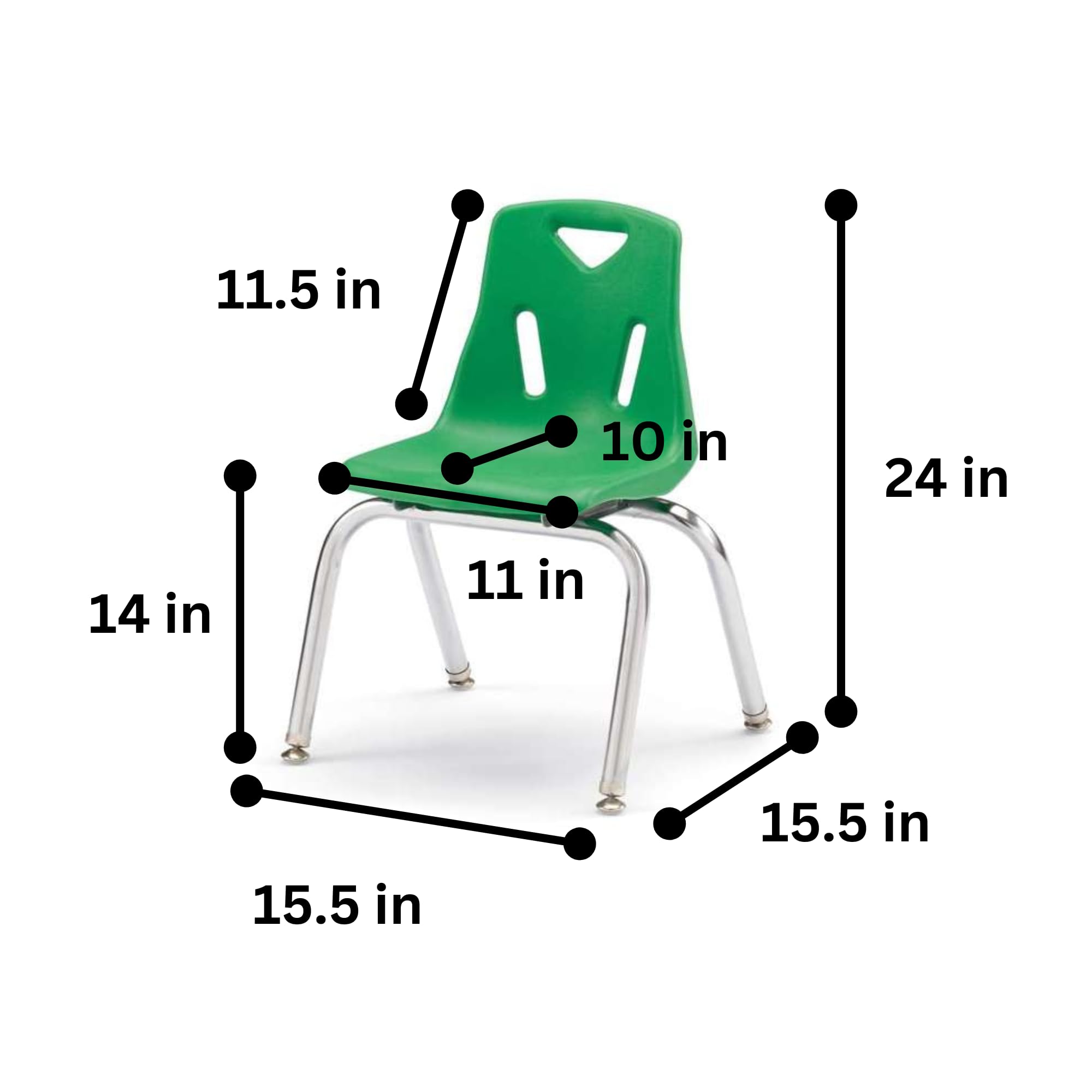 Berries Jonti-Craft 8144JC6119 Stacking Chairs with Chrome-Plated Legs, 14