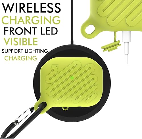 Miniatura 5 de Waterproof case for AirPods pro, AirPods Pro 2nd Generation . Anti-Lost , Wireless Charging, LED Light Visible. (Yellow)
