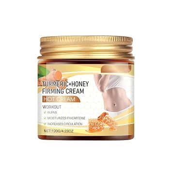 Turmeric Honey Firming Cream,Body Moisturizing Hot Cream - Tightens and Contours the skin, Promotes Perspiration and Blood Circulation, and Provides Lasting Hydration,Suitable for All Skin Types120g