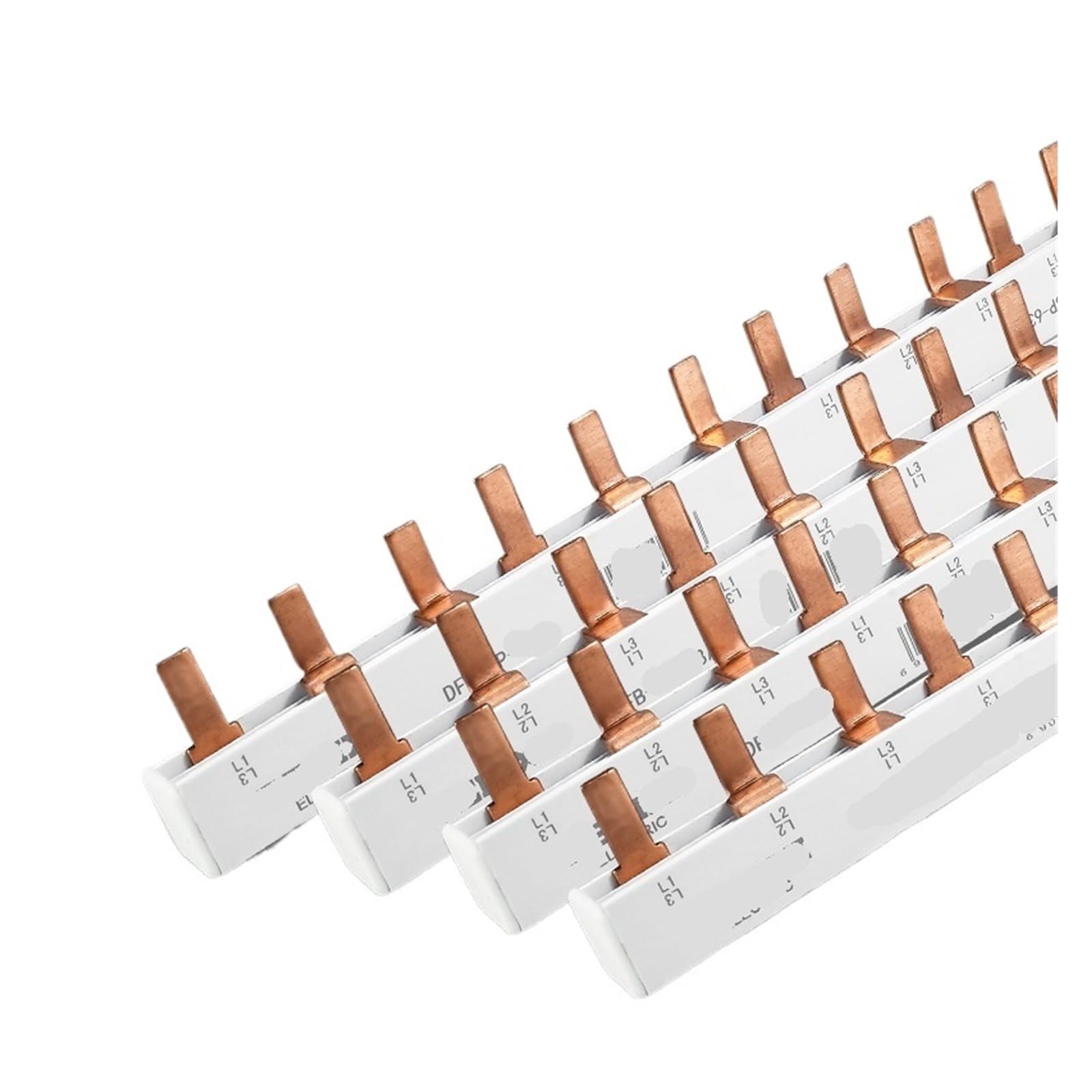 1 disjoncteur à barres omnibus en cuivre, 1P, 1P+N, 2P, bornier, barre omnibus(DF-2P-63A-24 circuits)