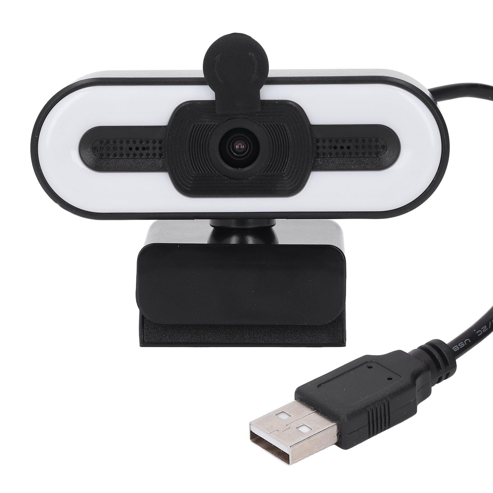 XUMIUZIY 1080P Webcam with Microphone, Computer Web Camera with Adjustable Ring Light & Private Cover, Auto Focus, 120° Wide Angle & 4P Optical Lens, USB Webcam fo Conference, Video Call-image-25