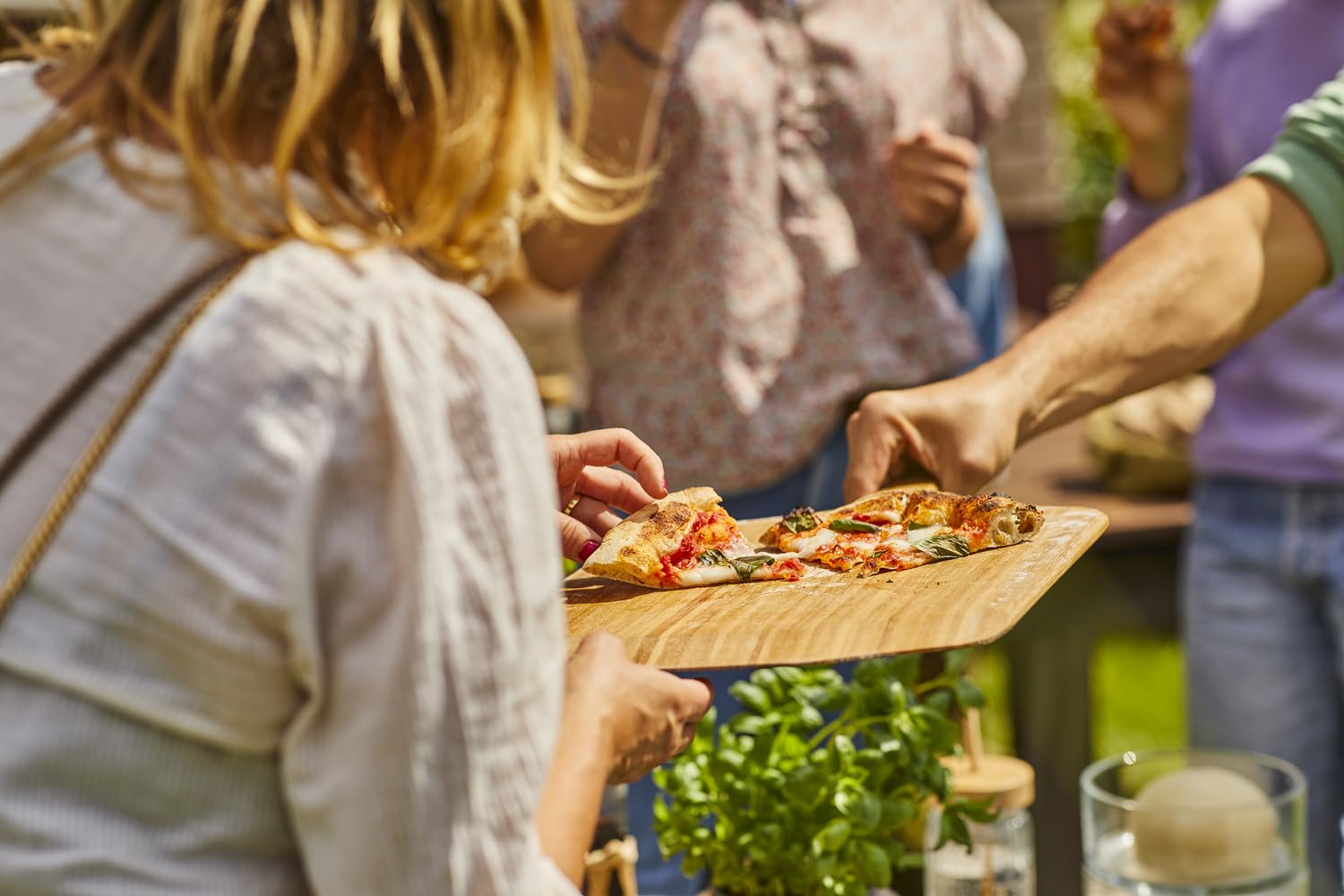 Ooni Pala de pizza de bambú de 16 pulgadas, pala de pizza de madera de 16 pulgadas, paleta de espátula de pizza, tabla de cortar de pizza, cáscara de torneado de pizza de madera, accesorios para horno