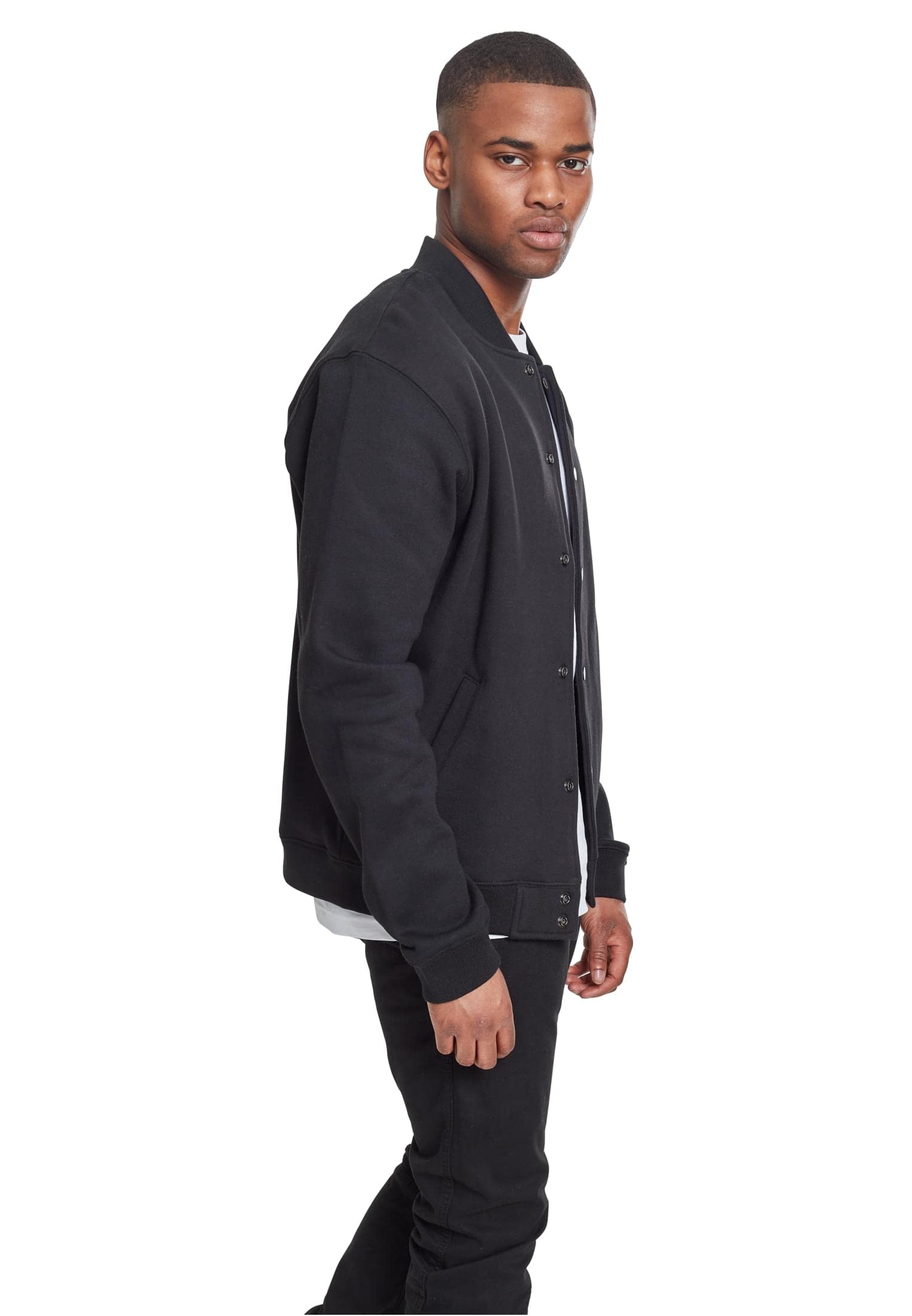 Urban Classics CazadoraTipo universitario Hombre Chaqueta Universitaria negro-blanco