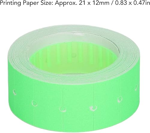 Miniatura 2 de 30 rollos 15000 etiquetas de pistola de precios, etiquetas de precios de una sola fila etiqueta de pistola de precio para Mx-5500 M5500 verde