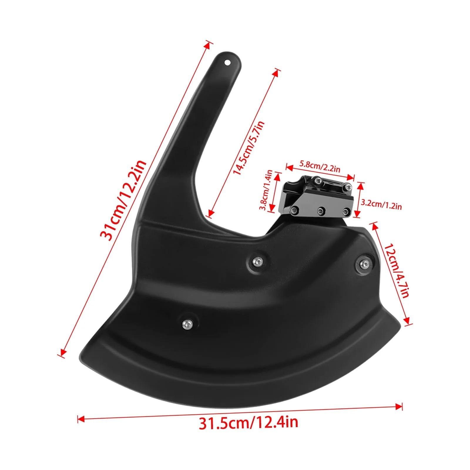 Compatible con Protector conducto Pinza de Freno Delantero | Dirige el aire fresco y evita obstrucciones por residuos(Glossy black)