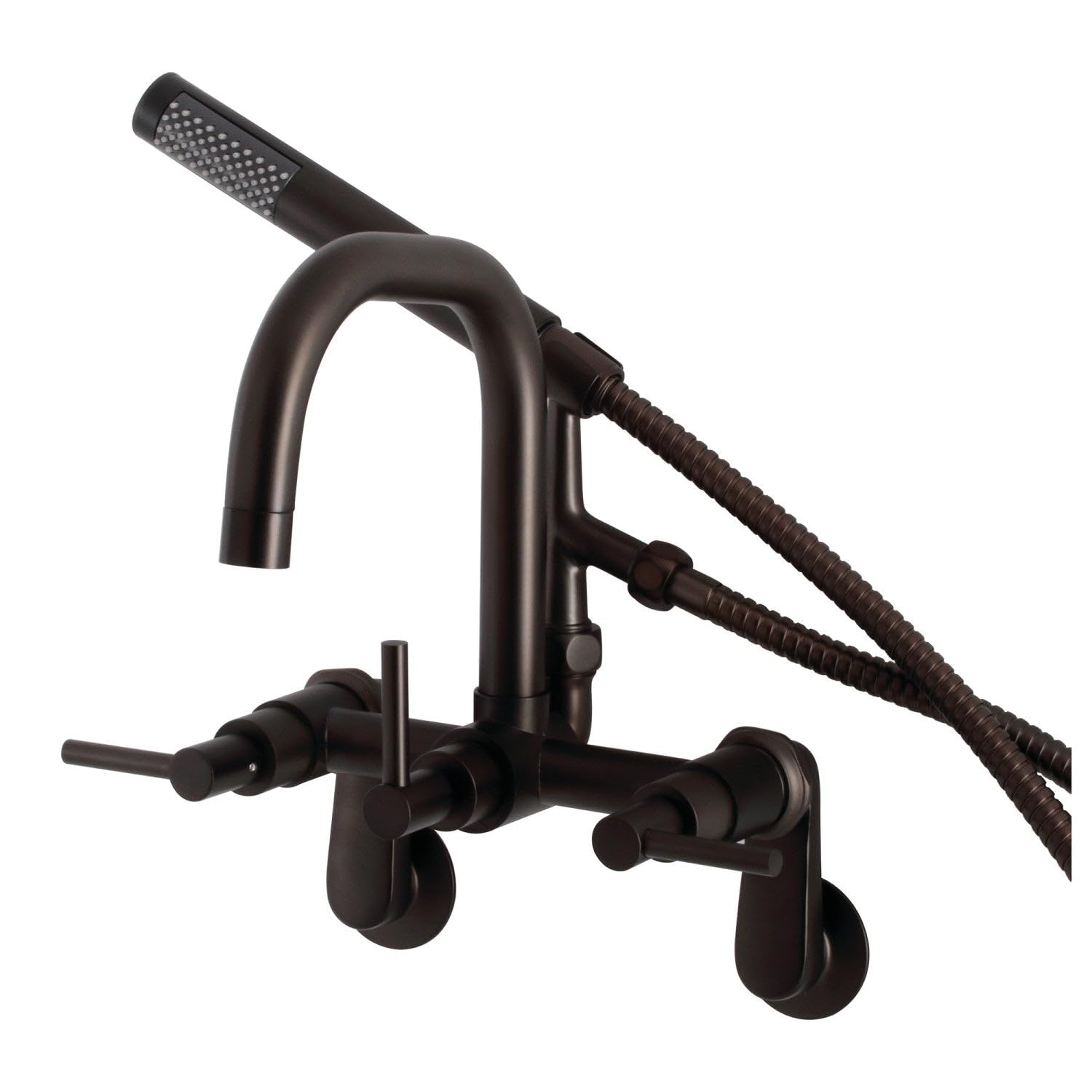 Robinet pour baignoire îlot Kingston Brass AE8455DL en bronze huilé style rétro