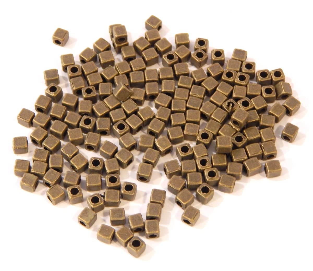 30 Perline Intermedie In Ottone 4mm - Foro 2mm, Per Bracciali, Collane E Artigianato Fai Da Te - Foto 6