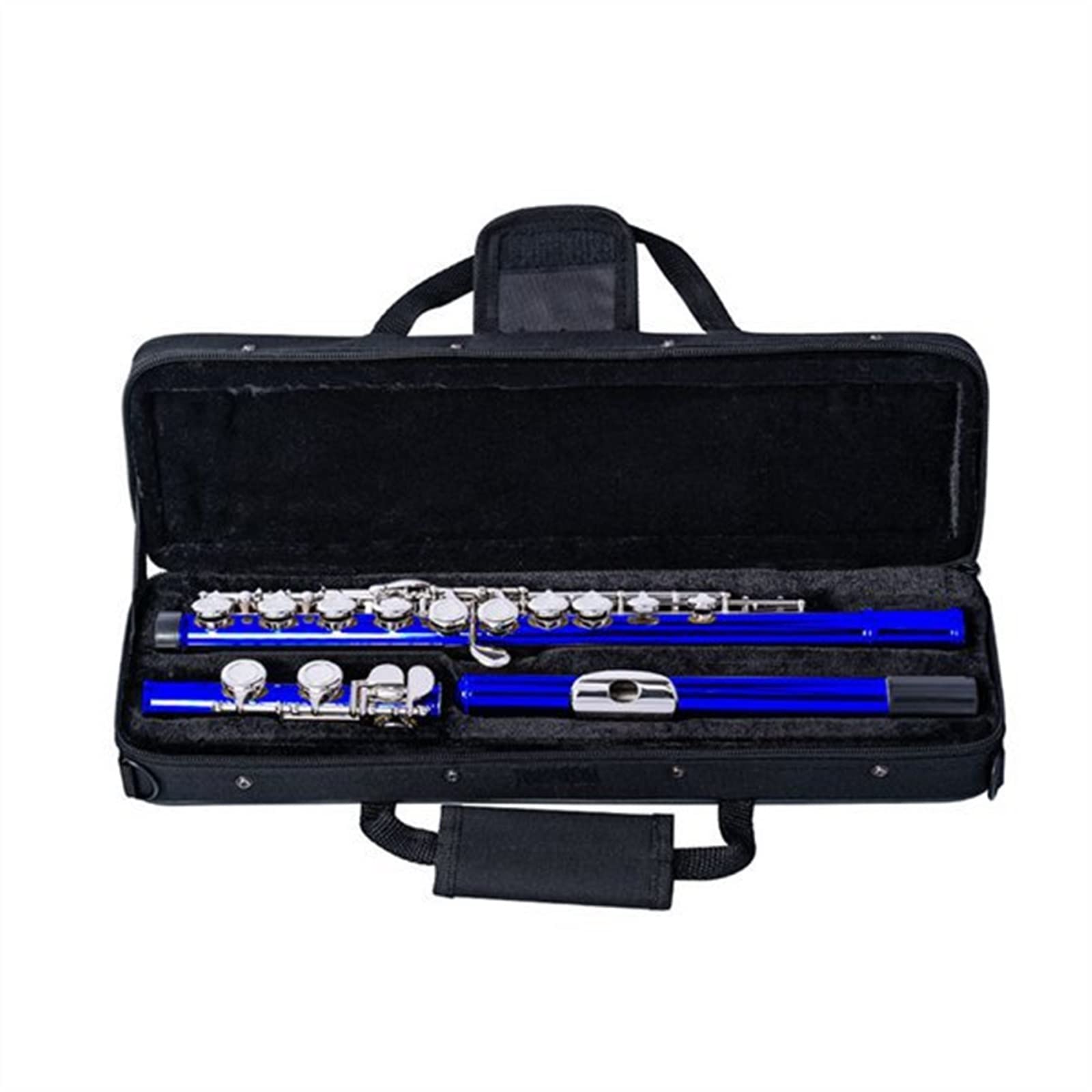 Blaue Flöte 16-Loch-Weißkupfer Vernickelte Flöte C-Stimmung Anfänger-Flöteninstrument Flöteninstrument