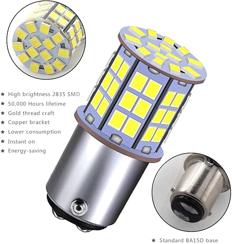 Vista 16 de GRV Ba15d 1142 1076 Bombilla LED 4W 56-2835SMD Super Brillante AC/DC12V-24V 40W Reemplazo halógeno para RV Remolque, Camper, Autocaravana, Luces