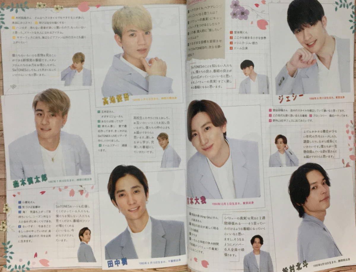 Amazon.co.jp: 【NHKステラ】2022.04.01 ☆ SixTONES : おもちゃ