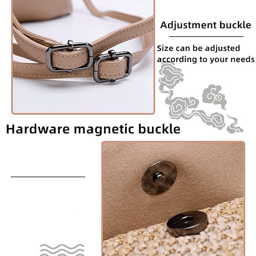 Anopo Women Beach Backpacks Purse Lady Woven Straw Handmade Bohemian Style Shoulder Handbag For Casual Beach Holiday Daypack-E Sun Flower-Khaki #TOP6