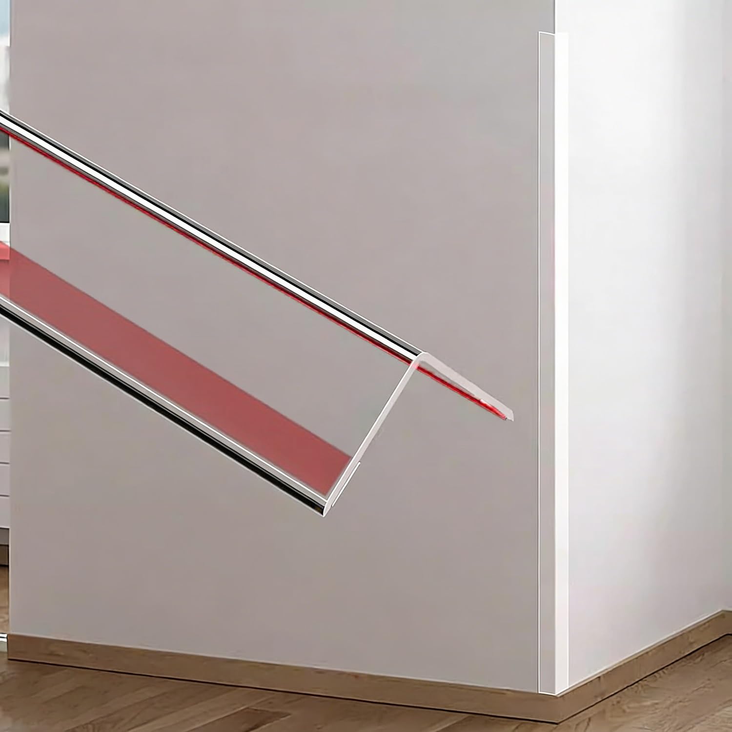 Sztywne listwy narożnikowe z PVC, Przezroczyste samoprzylepne ochraniacze narożników ścian 180 cm x 1,7-4 5/10 szt