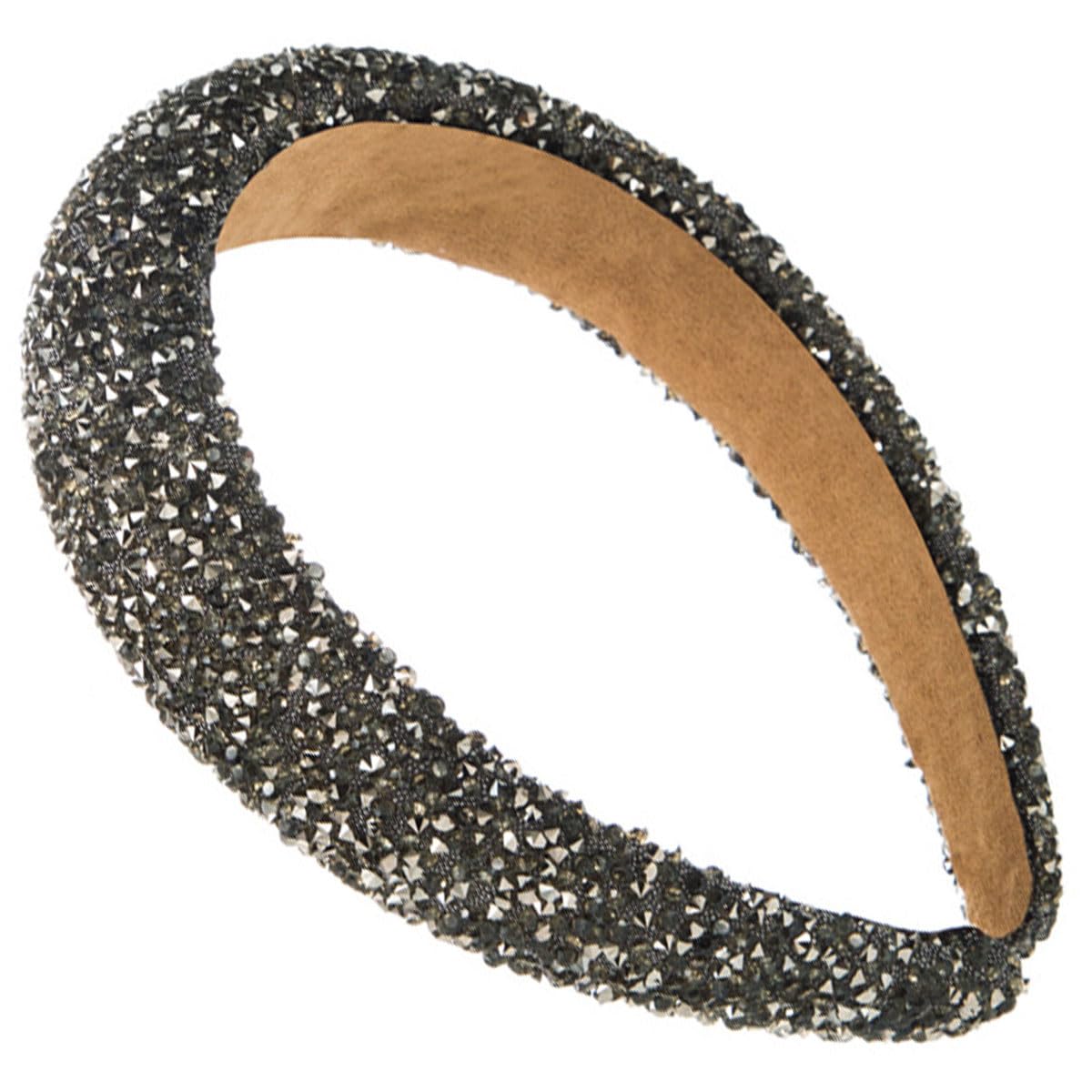 scicent Black Head Bands Adult Women Fashion Sparkly Glitter Hairband Wide Hair Bands for Girls Non-Slip Vintage Headband 5427 - Image 4