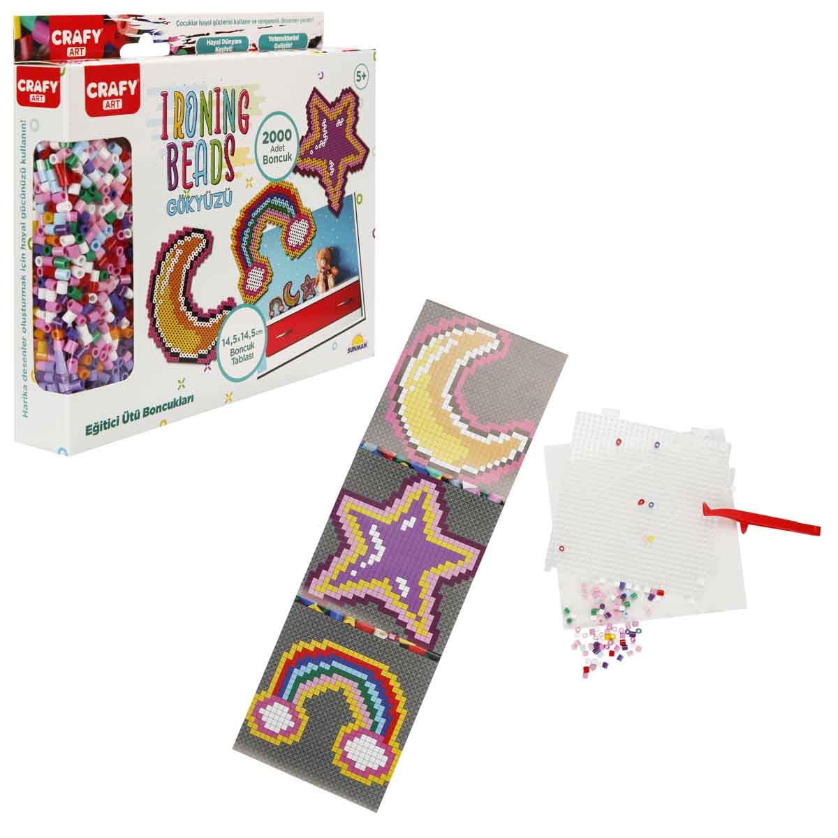 Crafy Hobi Boncuk Aktivite Set Gökkuşağı-Yıldız-Ay