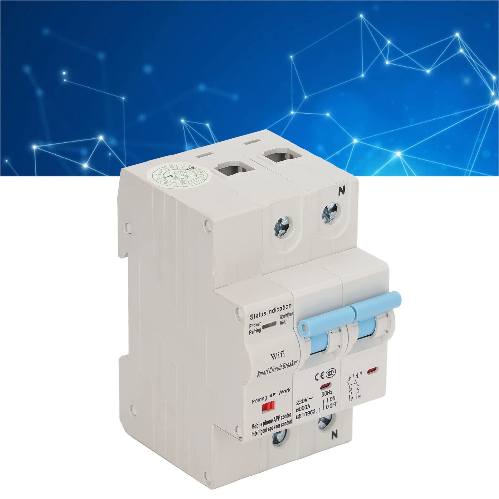 Interruttore automatico WiFi Controllo remoto Smart Switch Funzione di ritardo della temporizzazione AC230V Adatto per le imprese domestiche (125A)