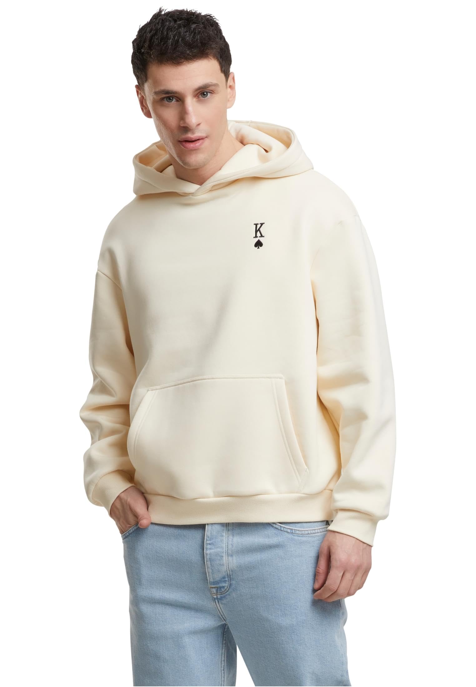 Mister Tee Mt3823-king Card EMB Fluffy Hoody Felpa con Cappuccio Uomo (Pacco da 1)