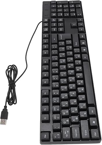 K1800 USB Wired Gaming Keyboard 104 Keys, Minority Language, 4.9ft