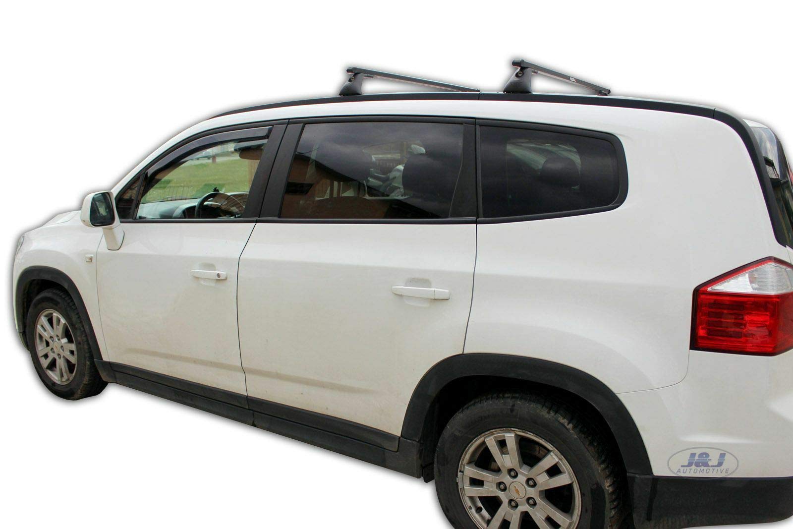 J&J AUTOMOTIVE Windabweiser passend für Chevrolet Orlando 5-Türer 2011-2018 2tlg, Heko Regenabweiser Vorne Getönt Dunkel Passform