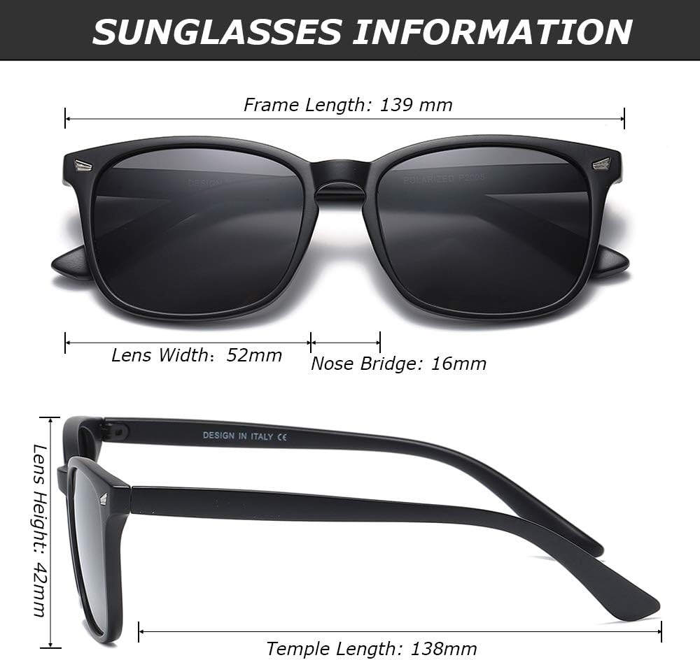 DUSHINE Polarized Sunglasses for Women Classic Retro Style UV400 Protection