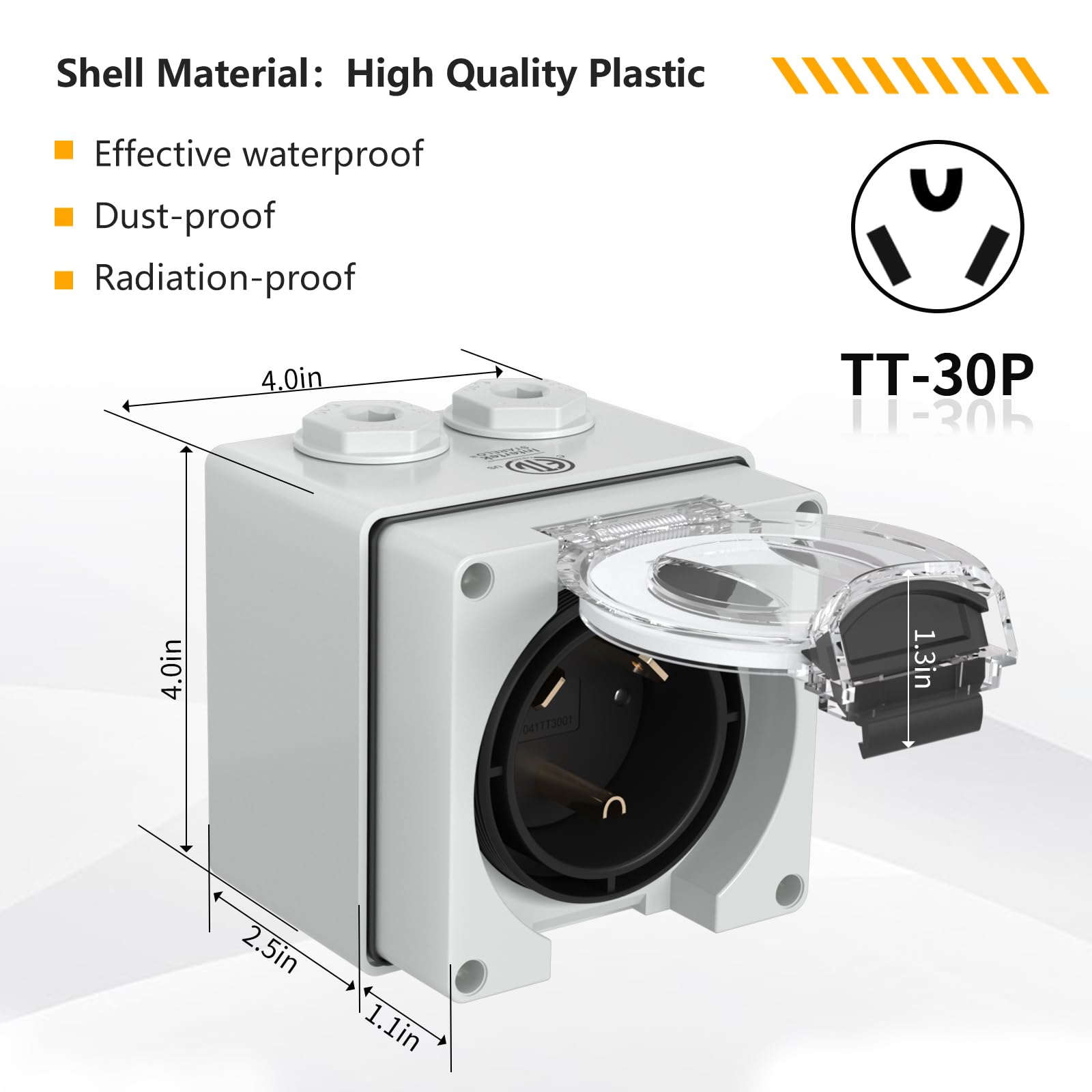 Amazon.com: STARELO 30 Amp Generator Power Inlet Box NEMA TT