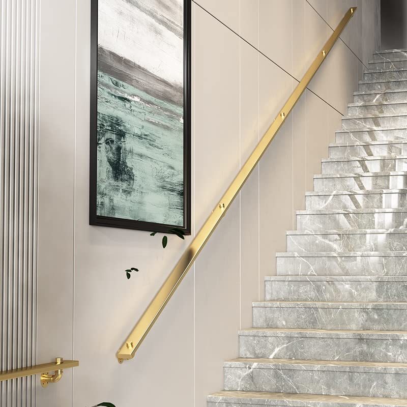 Rail de sécurité antidérapant en fer forgé doré pour escalier intérieur de maison