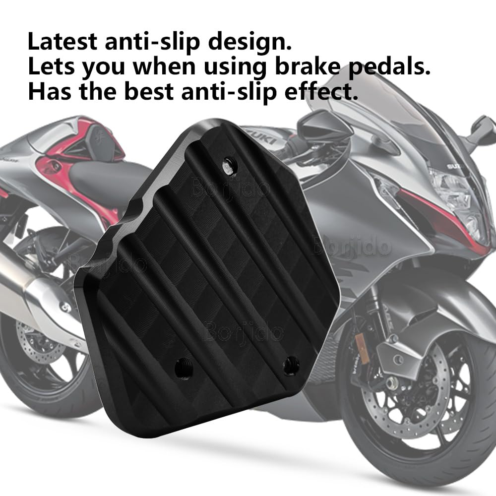 Kickstand Extension Plate For Hayabusa GSX1300R - CNC Aluminum Support Pad - View #8