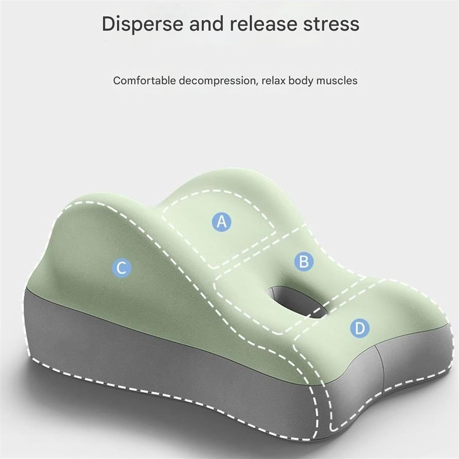 Sweet Surrender Pillow, Midnight Embrace Couples Pillow Ergonomic, Couples Deep Position Support Pillow, Memory Foam Butt Cushion Pillows for Couples, Provides Waist and Neck Support (Dark Grey)