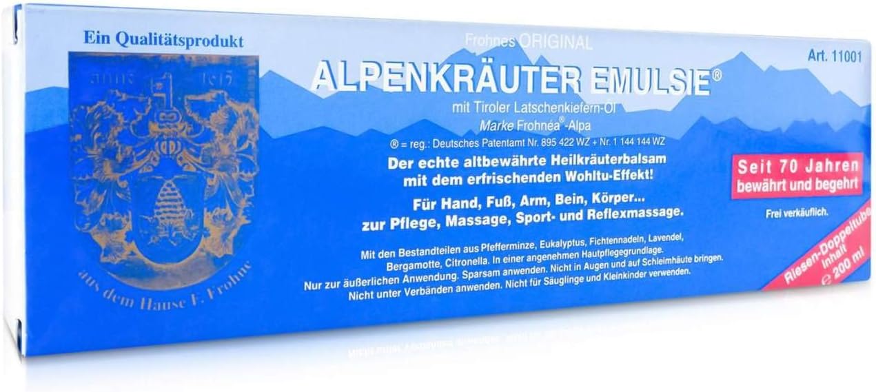FrohneHerbs Alpine Emulsie Emulsion Giant Tube 200ml The Original