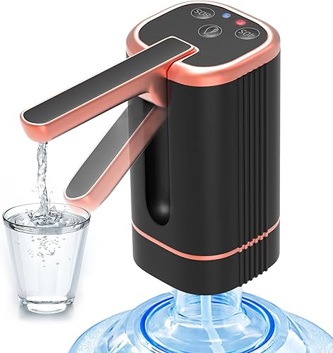 Dispensador de agua plegable para botellas, bomba de agua eléctrica para botella universal de 2 a 5 galones, dispensador portátil de agua potable