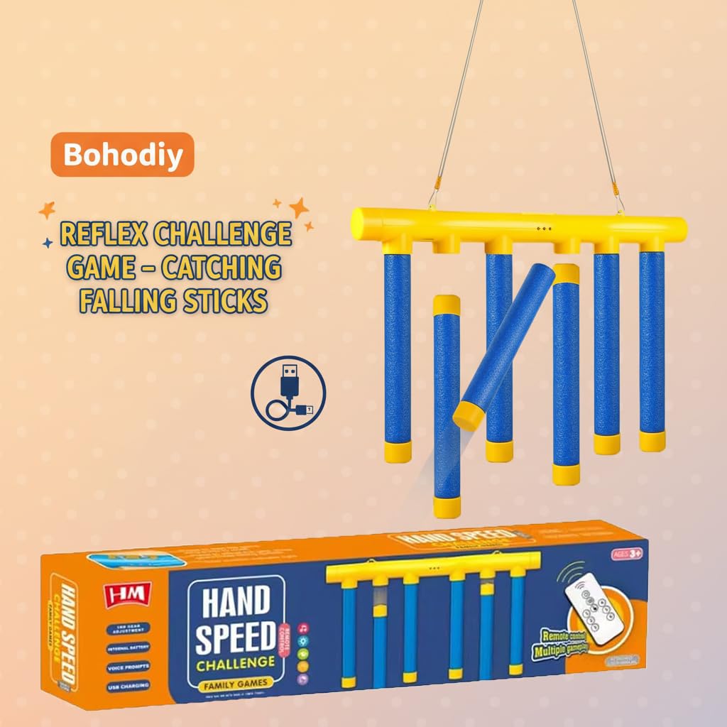 Reflex Drop Sticks Challenge, bâtons de chute, outil d'entraînement de réaction, bâtons de capture de vitesse réglables pour la coordination œil-main et le temps de réaction chez les adultes - 4