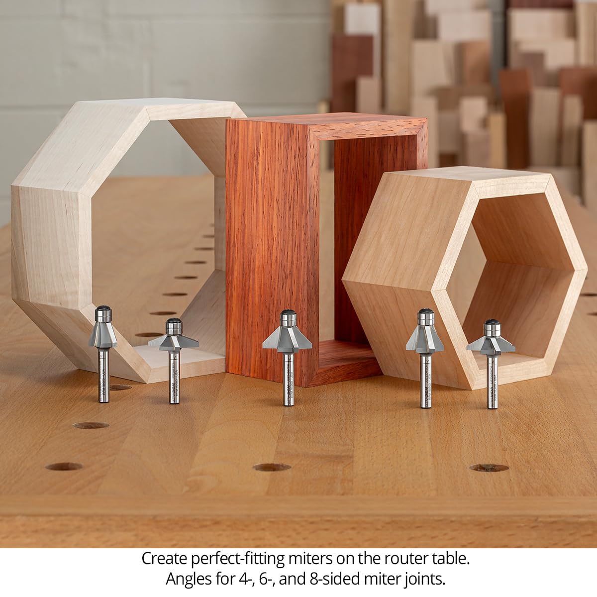 Frez do fazowania, trzpień 1/4, 22,5 stopnia, 2 rowki, podwójne łożysko, końcówka z węglika spiekanego, USA Made Edge Forming Bevel Bit - US222237CH