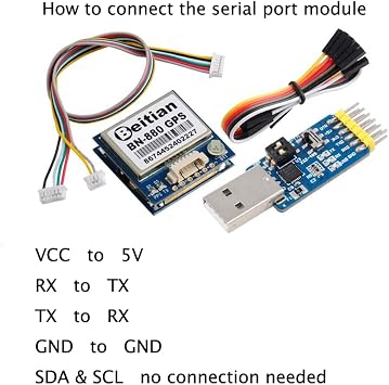 BN-880 GPS Module U8 with Flash HMC5883L Compass + GPS Active Antenna Support GPS Glonass Beidou Car Navigation for Arduino Raspberry Pi Aircraft Pixhawk APM Flight Controller