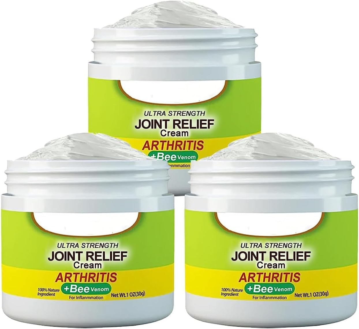 Bee Venom Joint and Bone Relief Cream, Bee Venom Joint Care Cream, Joint and Bone Relief Cream, for Soother Comfy Muscles, 30g (3pcs)